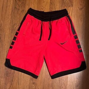 Nike Elite boys shorts, youth XL, red with black trim